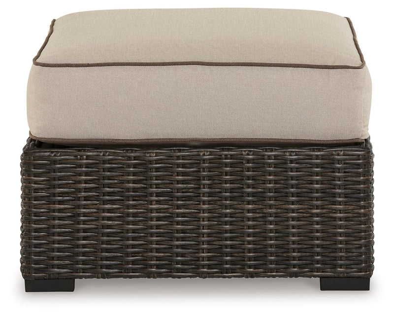 Coastline Bay - Ottoman With Cushion - Brown