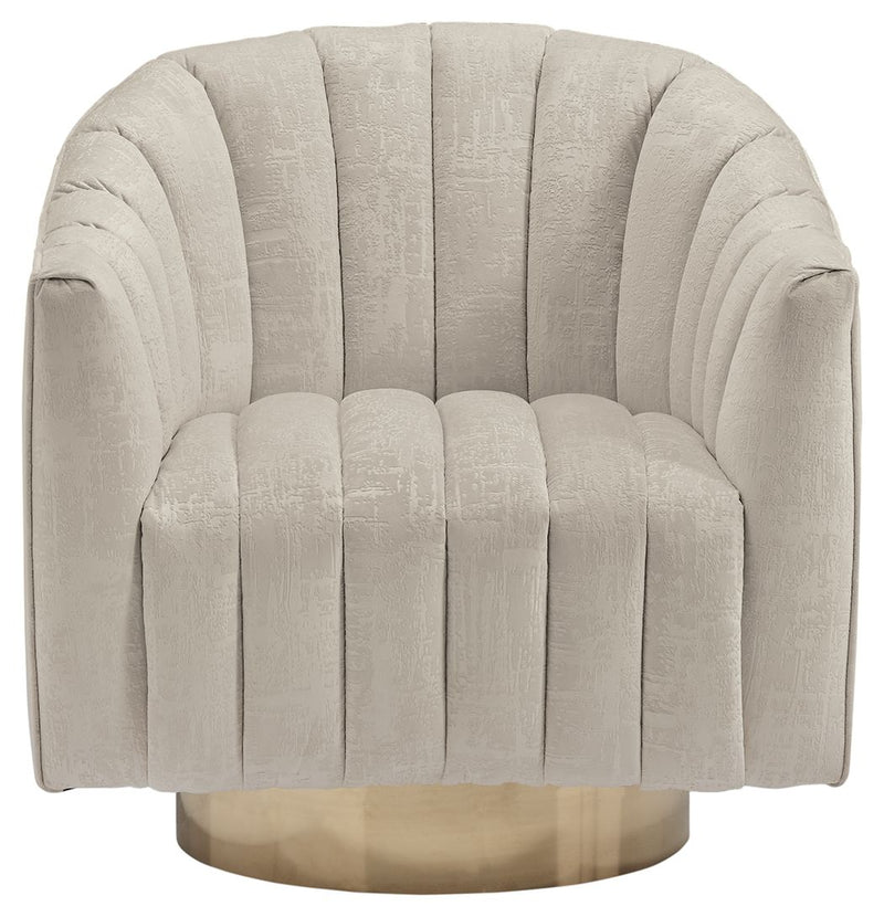 Penzlin - Swivel Accent Chair - Pearl